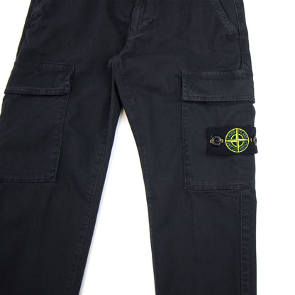 Stone Island Junior Cargo Trousers Black V0129
