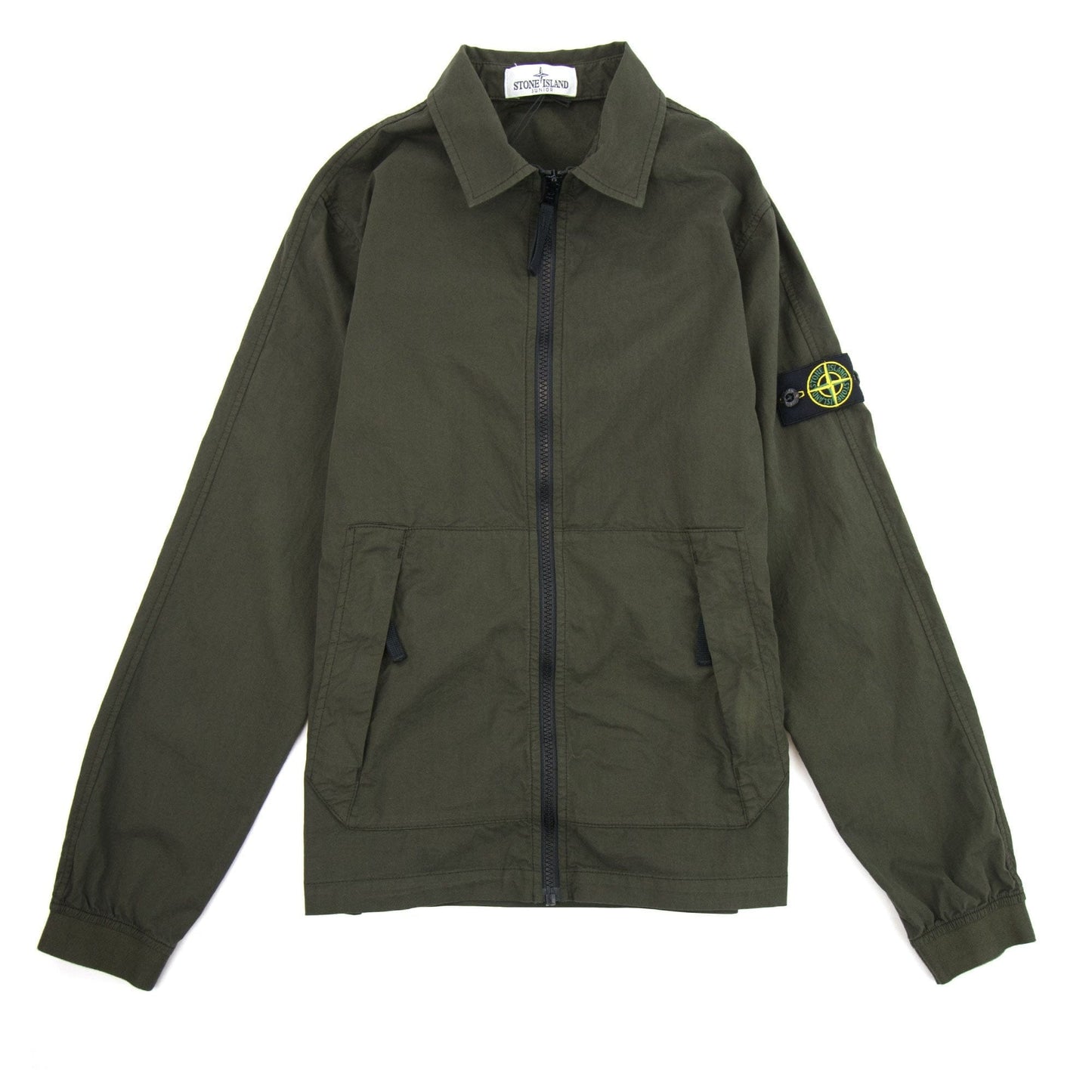 Stone Island Junior Brushed Canvas Overshirt Khaki V0054
