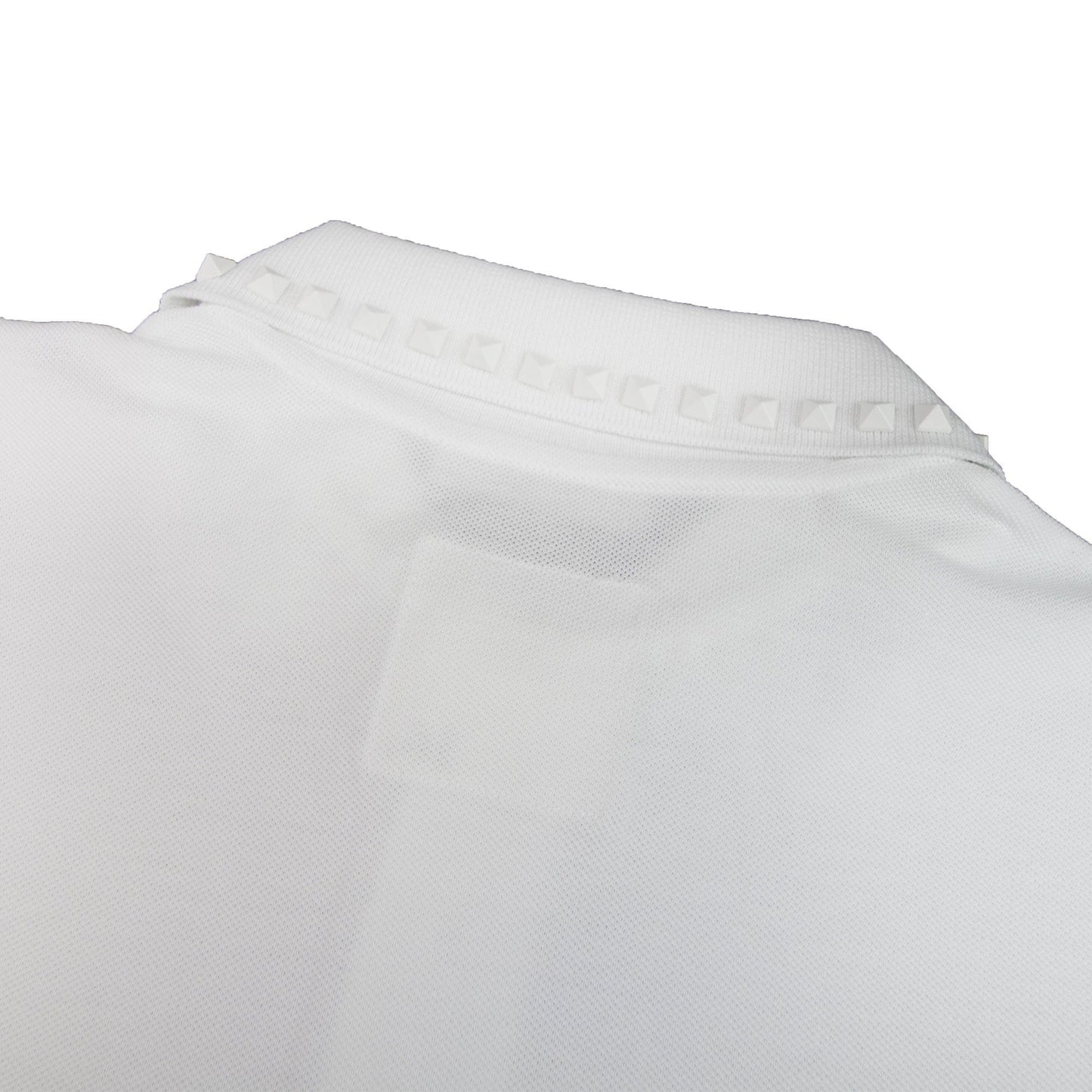 Valentino Rockstud Polo Shirt White
