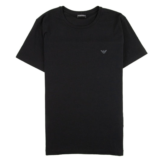 Emporio Armani Chest Logo Side Straight T-Shirt Black 00020
