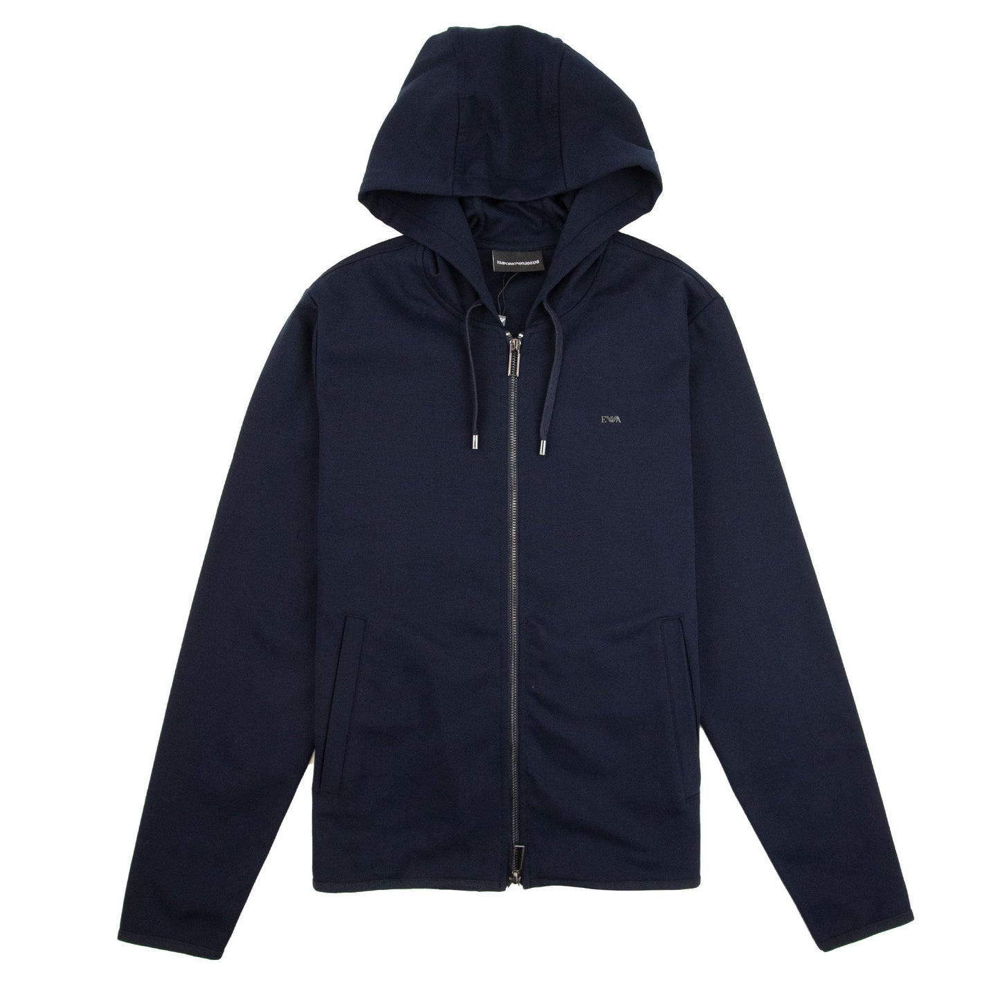 Emporio Armani Metal Logo Zip Up Hoody Navy 0920