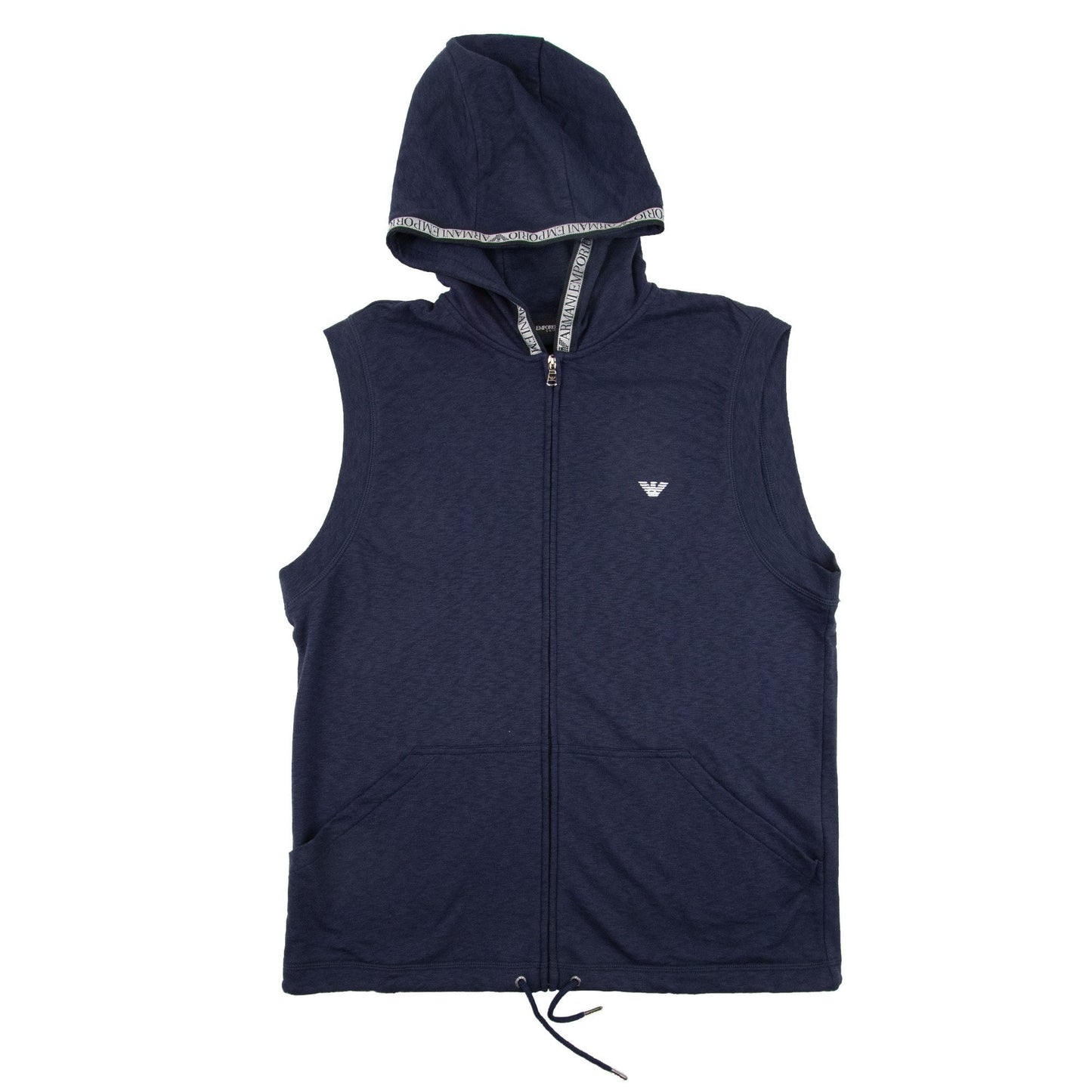 Emporio Armani Sleeveless Hoody Navy Blue 935