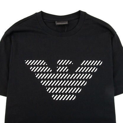 Emporio Armani Diagonal Eagle Logo T-shirt Black 999