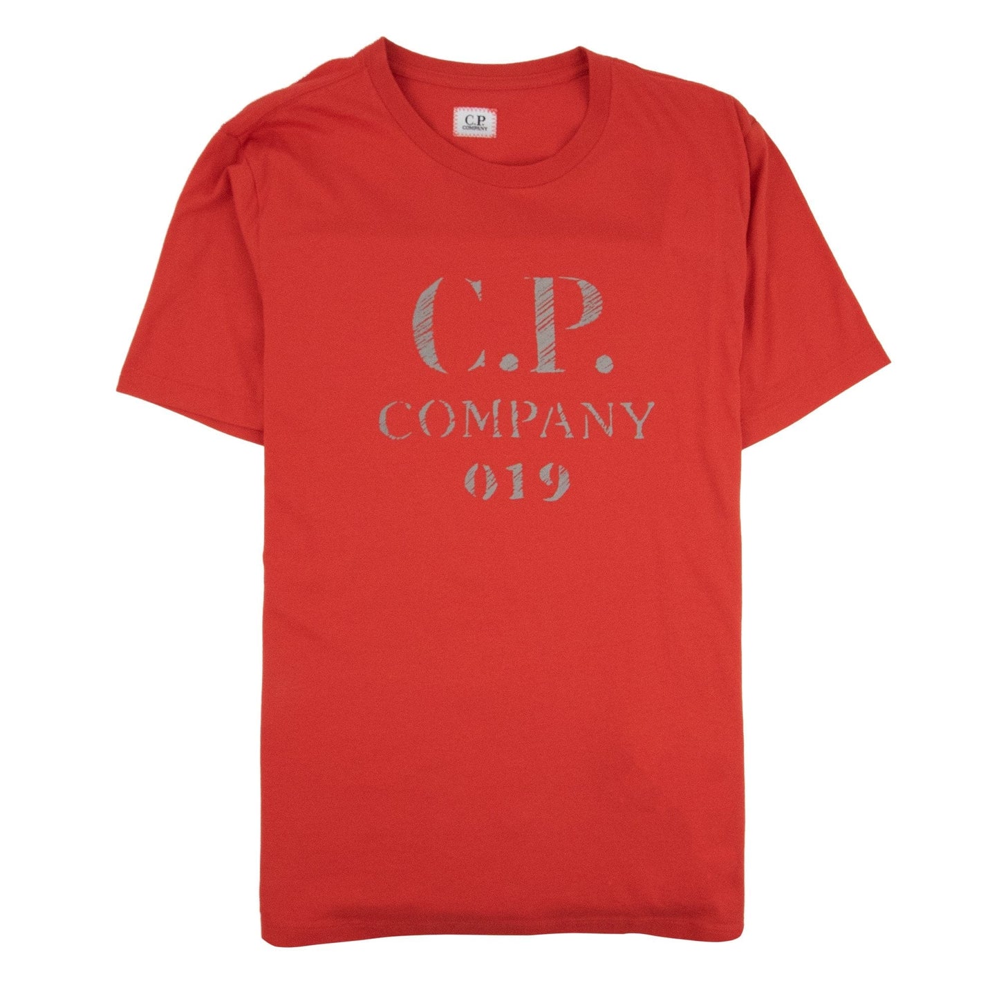 CP Company Reflective 019 Logo Tee Red 547