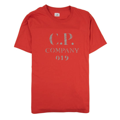 CP Company Reflective 019 Logo Tee Red 547