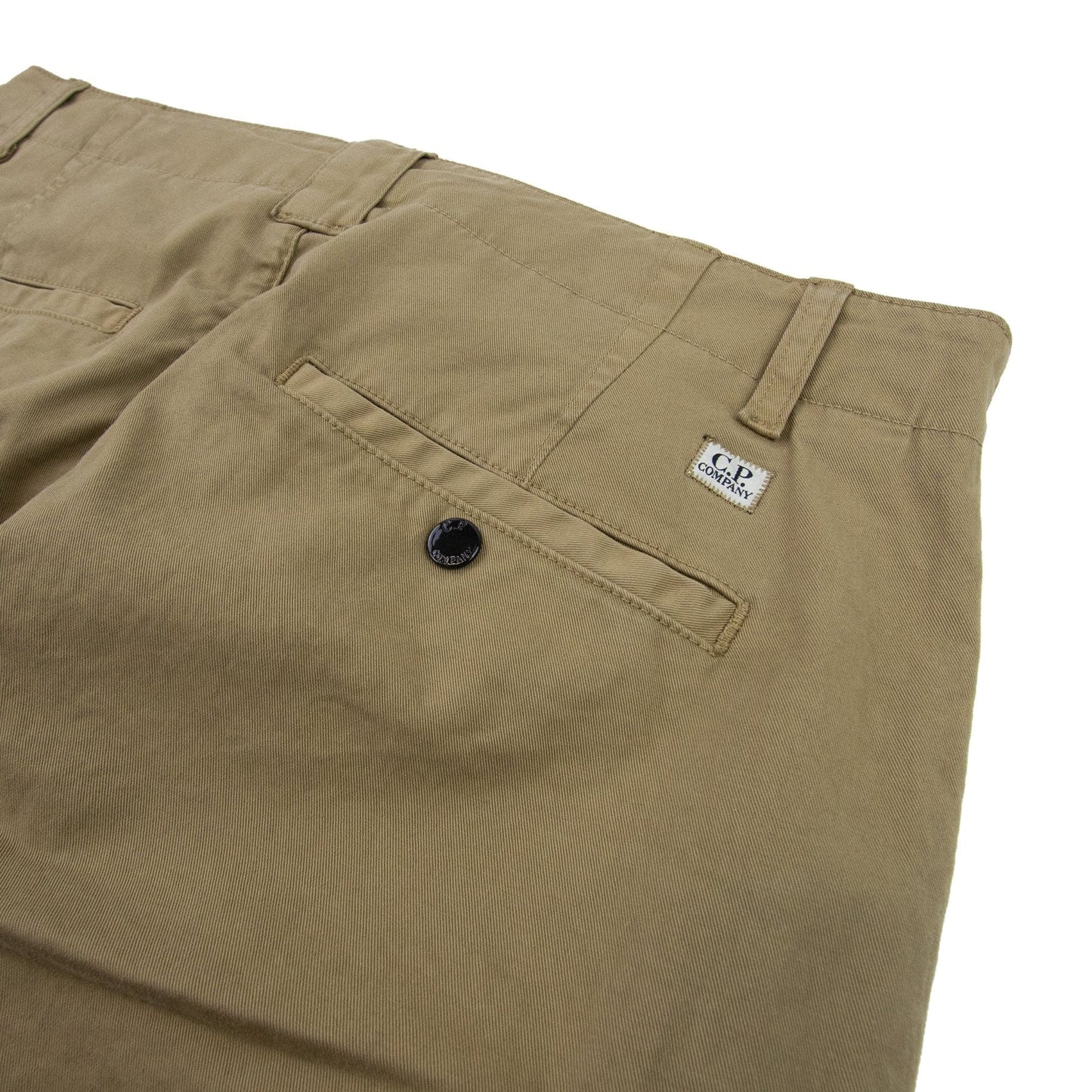 CP Company Bermuda Cargo Stretch Gabardine Shorts Beige 321