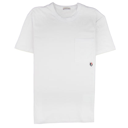 Moncler Logo Trimmed Pocket T-shirt White 001