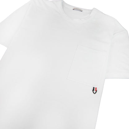 Moncler Logo Trimmed Pocket T-shirt White 001