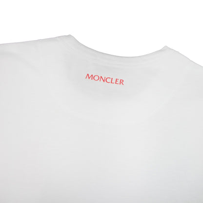 Moncler Logo Trimmed Pocket T-shirt White 001