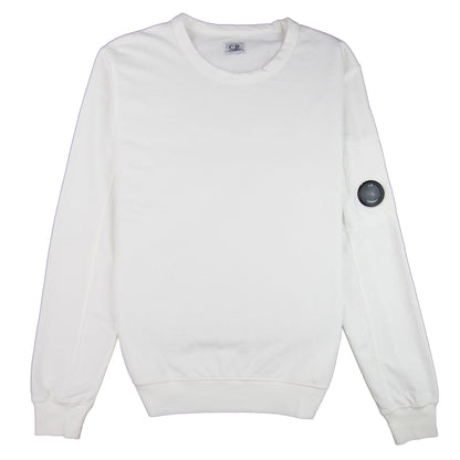 CP Company Arm Lens Crewneck Sweatshirt White 103