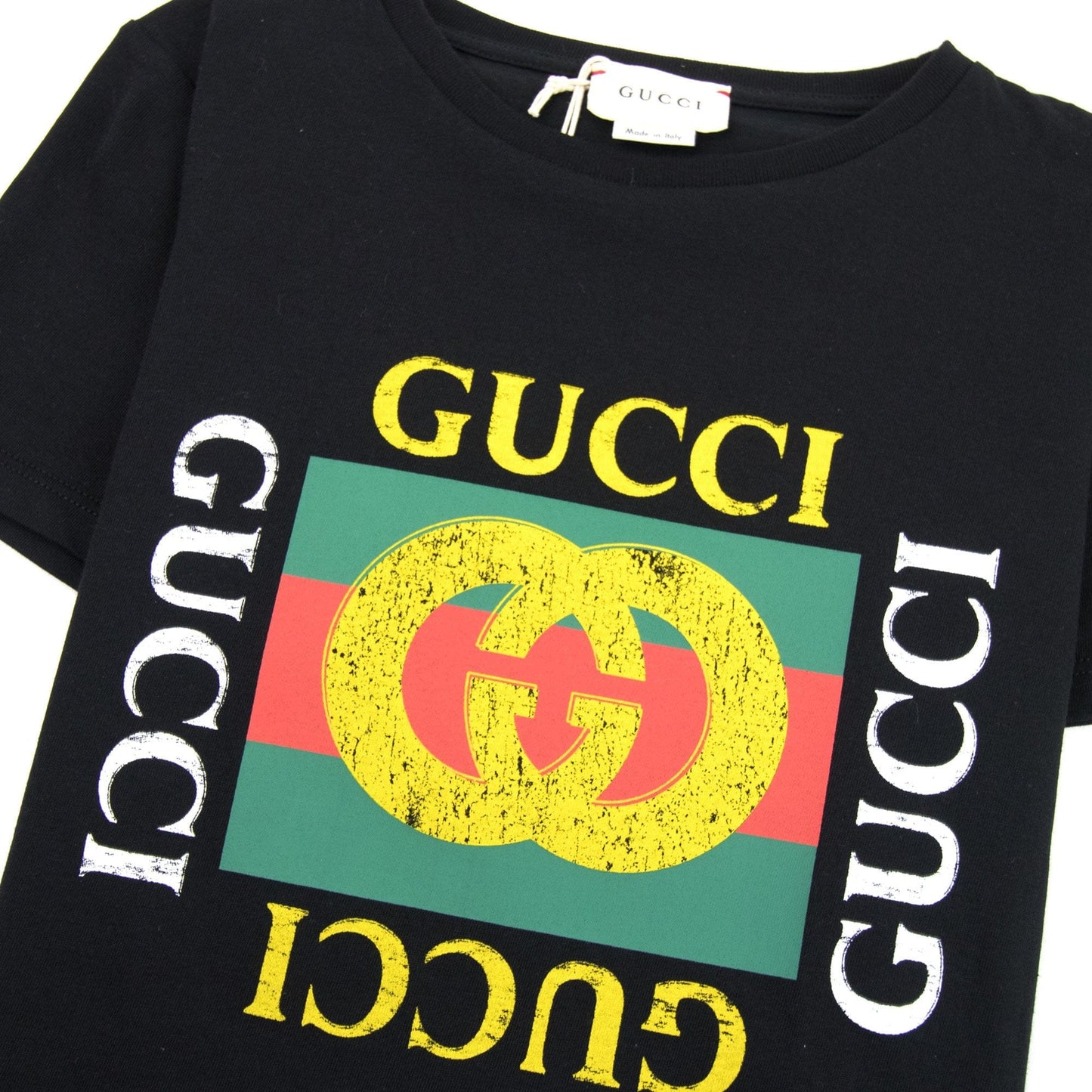Gucci Junior Gucci Logo T-shirt Black 1060
