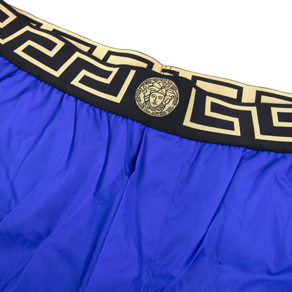 Versace Medusa Waistband Long Swim Shorts Bluette