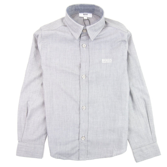 Hugo Boss Kids Long Sleeve Shirt Grey