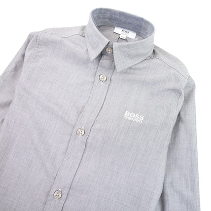 Hugo Boss Kids Long Sleeve Shirt Grey