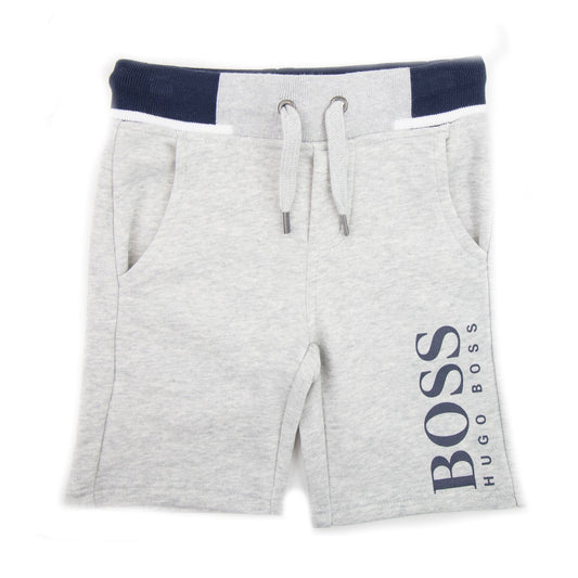 Hugo Boss Kids Logo Bermuda Shorts Grey