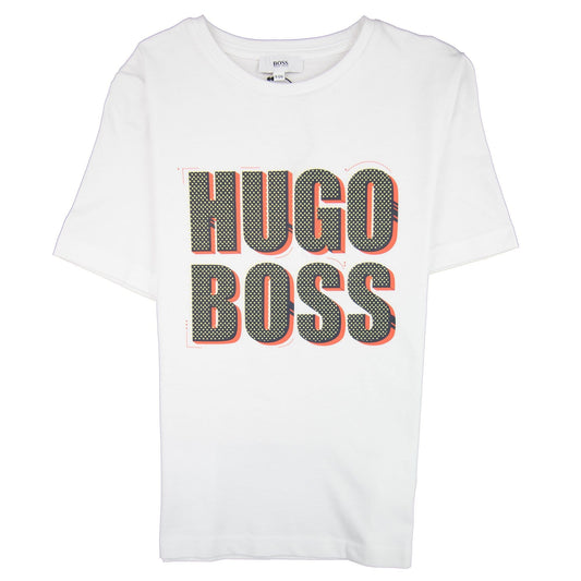 Hugo Boss Kids Polka Dot Logo T-shirt White
