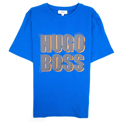 Hugo Boss Kids Polka Dot Logo T-shirt Blue