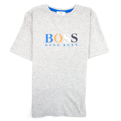 Hugo Boss Kids Chest Multi Logo T-shirt Grey