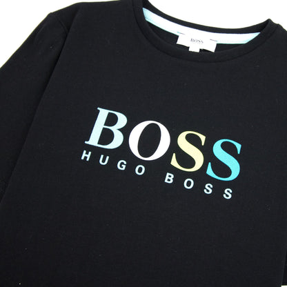 Hugo Boss Kids Chest Multi Logo T-shirt Black
