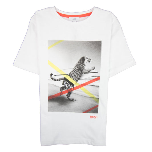 Hugo Boss Kids Tiger T-shirt White