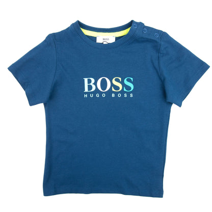 Hugo Boss Kids Multi Logo T-shirt Elec Blue