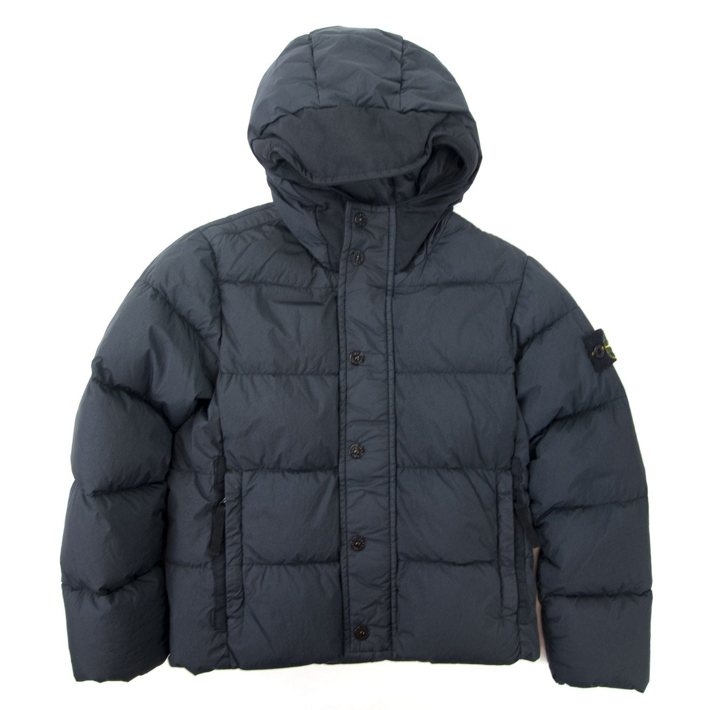 Stone Island Junior Garment Dyed Crinkle Reps Ny Down Jacket Navy Blue V0062