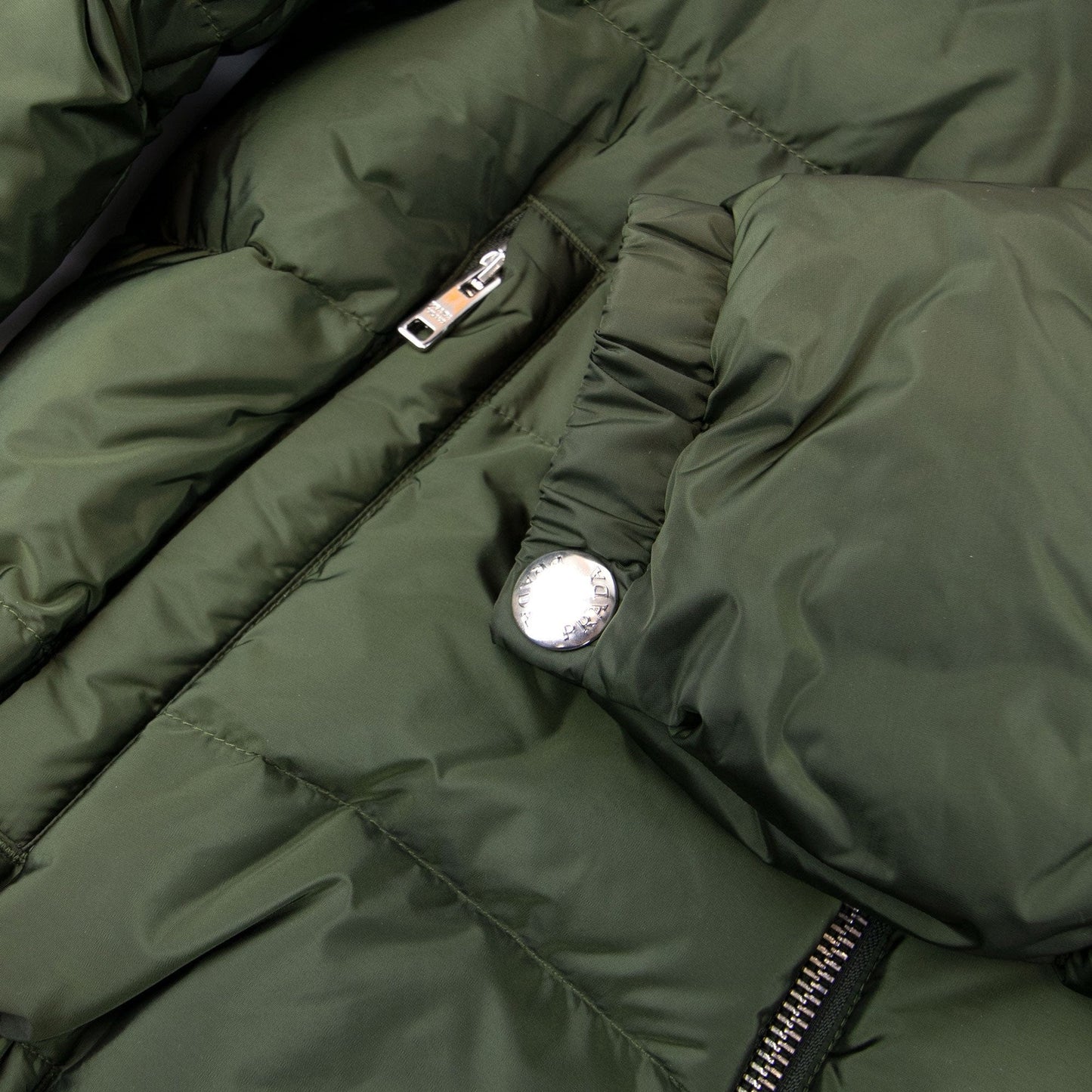 Prada Piumino Nylon Piuma Puffer Jacket Olive/Nero