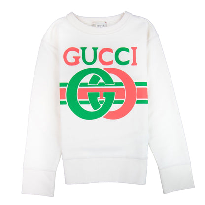 Gucci Junior Interlocking G Sweatshirt Off White