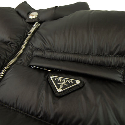 Prada Piumino Ripstop Gilet Nero/salvia