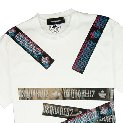 Dsquared2 Logo Tape T-shirt White 100