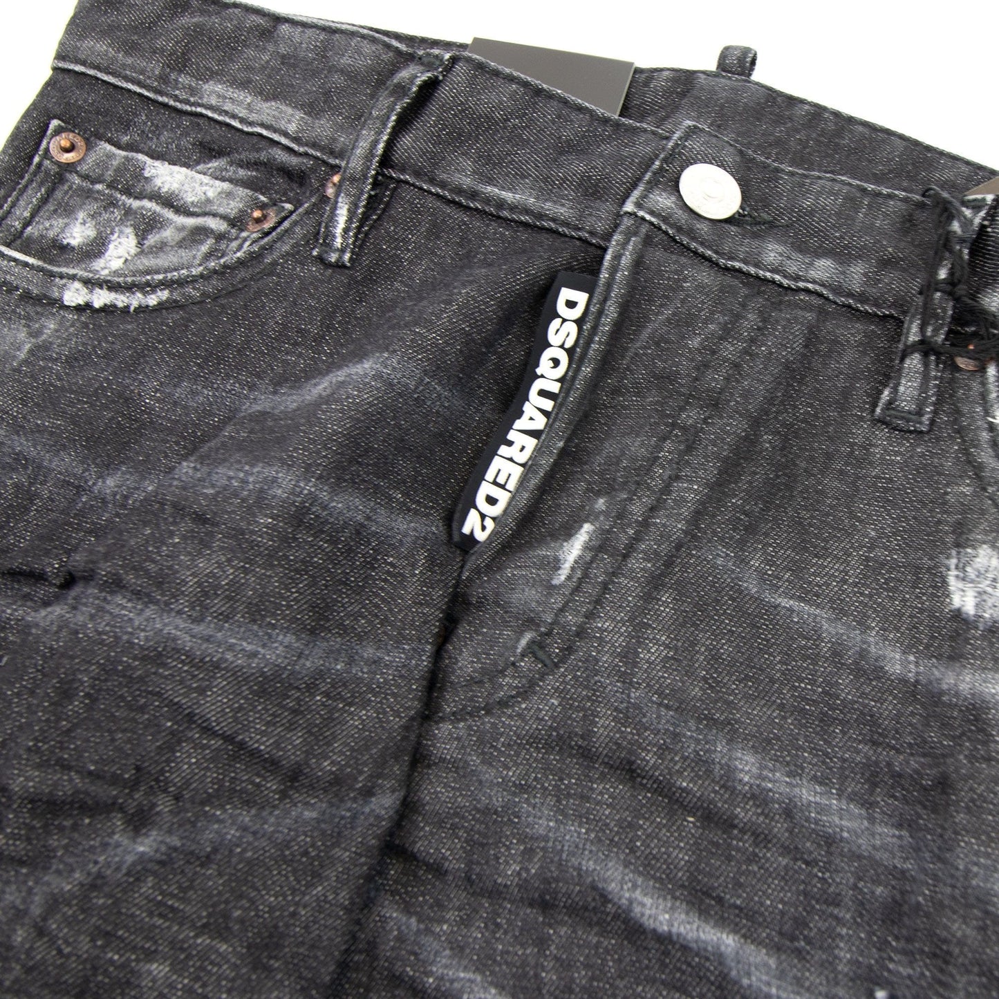 Dsquared2 Black Worked Slim Jeans Black