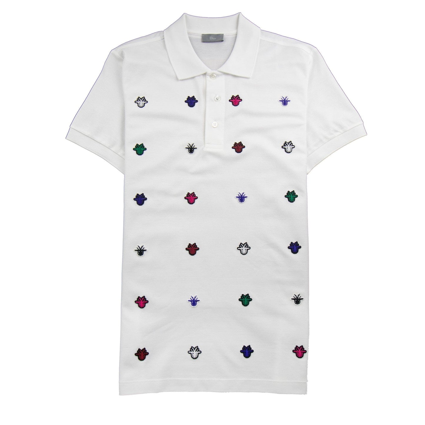 Christian Dior Multi Bee Polo White