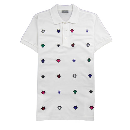 Christian Dior Multi Bee Polo White