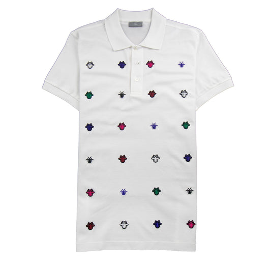 Christian Dior Multi Bee Polo White