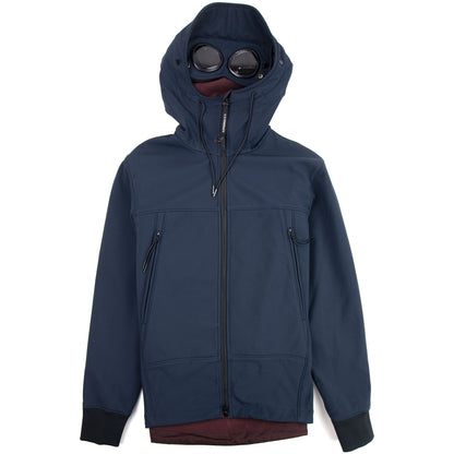 CP Company Shell Concealed Goggle Jacket Navy 888