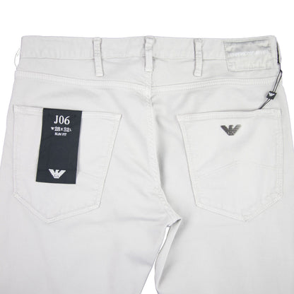 Emporio Armani J06 Slim Fit Matching Stitch Jeans Grey 0603