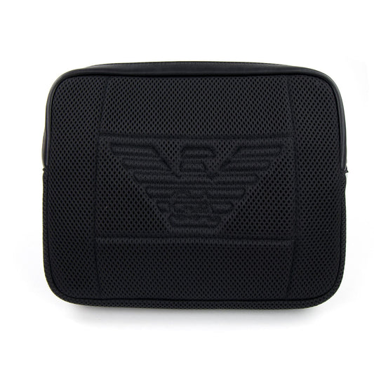 Emporio Armani Small Mesh Eagle Briefcase Bag Black/black