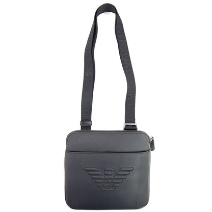 Emporio Armani Embossed Logo Cross Body Bag Black