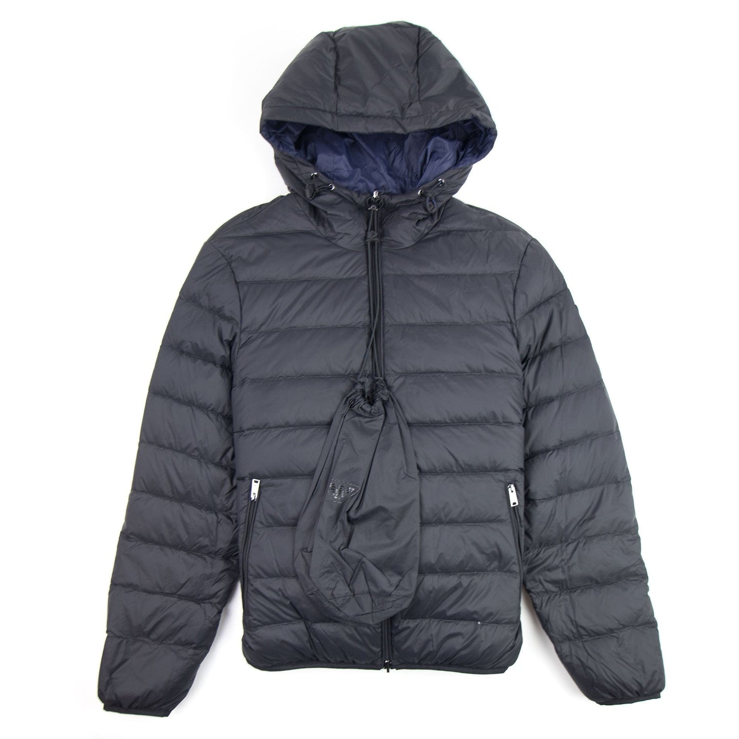Emporio Armani Reversible Full Zip Up Hooded Down Jacket Black 999