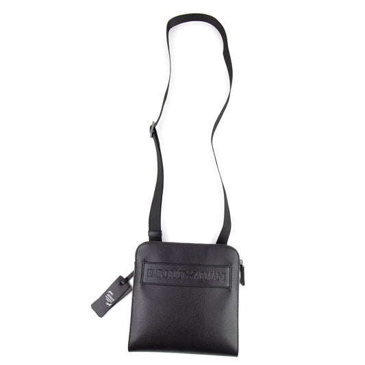 Emporio Armani Box Logo Messenger Bag Black