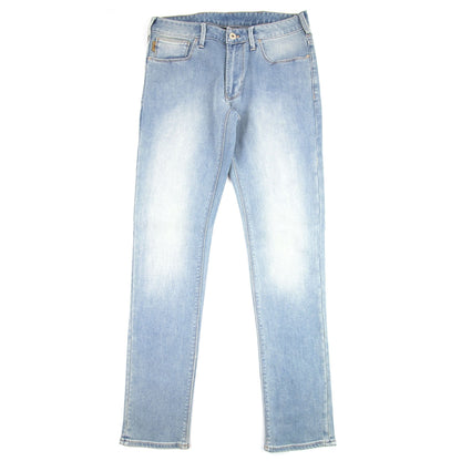 Emporio Armani J06 Slim Fit Washed Denim Jeans 0943 Denim Blue