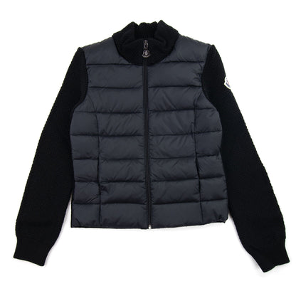 Moncler Junior Maglia Tricot Cardigan Black 999