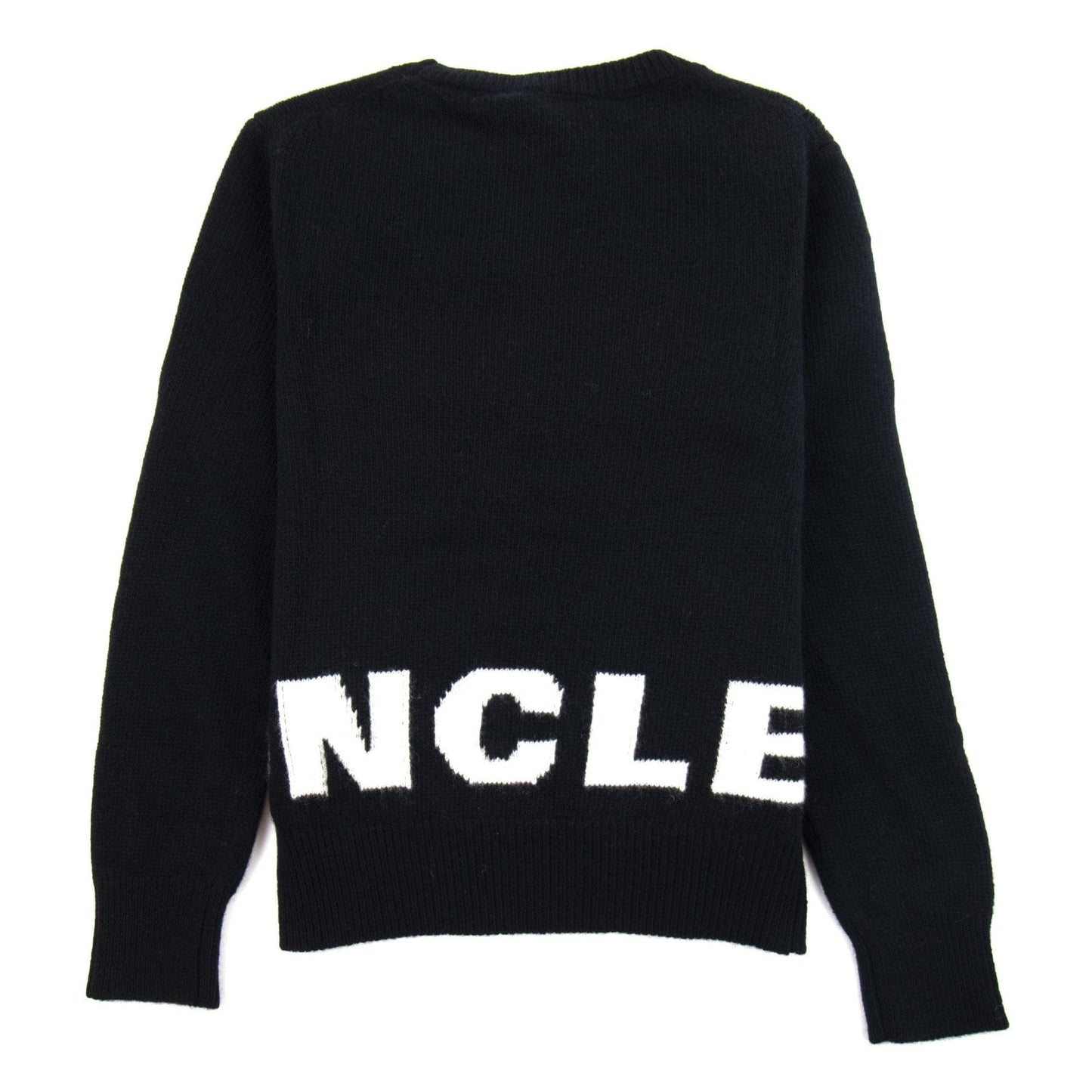 Moncler Junior Maglia Tricot Giroco Knitted Sweatshirt Black 999