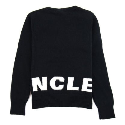 Moncler Junior Maglia Tricot Giroco Knitted Sweatshirt Black 999