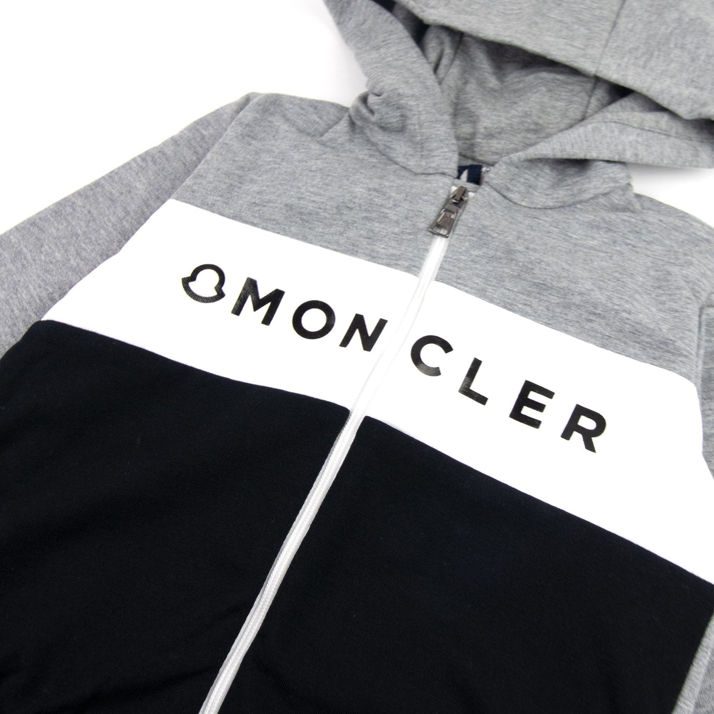 Moncler Junior Completo Maglia Cardigan Tracksuit Grey 986