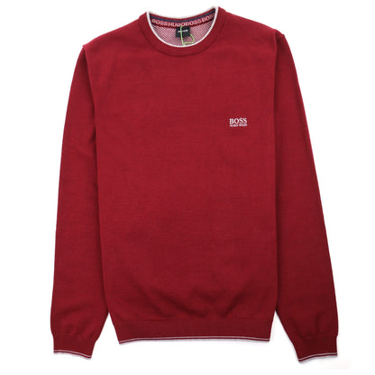 Hugo Boss Rimex Crewneck Sweater Burgundy