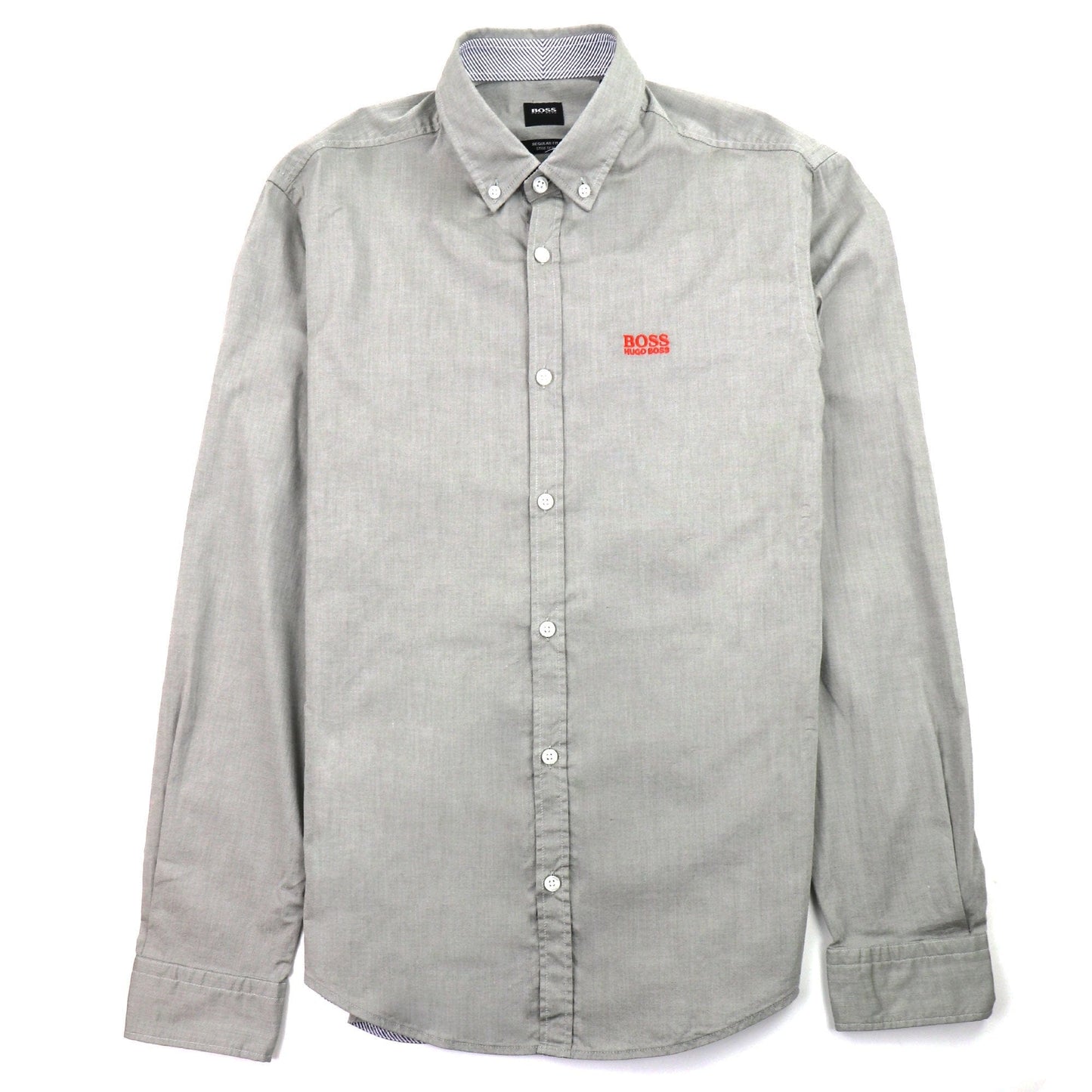 Hugo Boss Biado Regular Fit Long Sleeve Shirt Grey