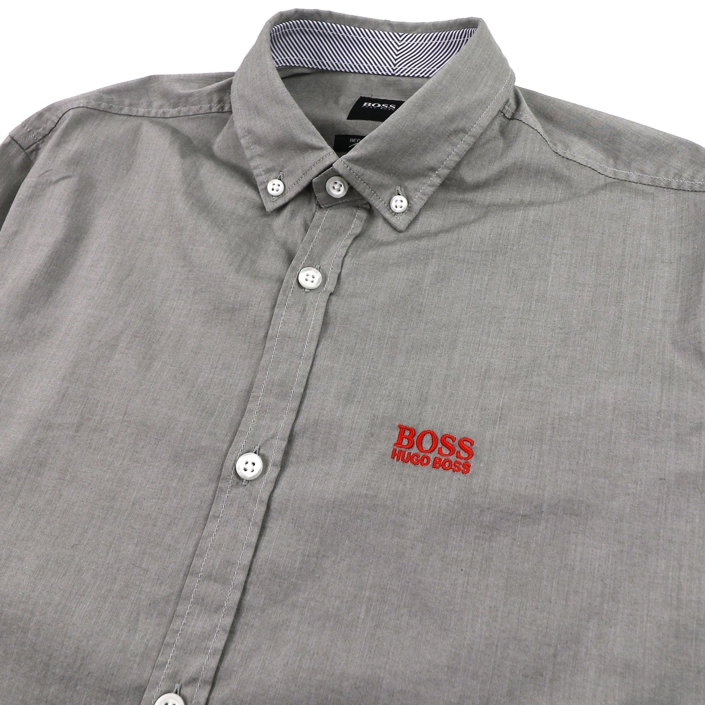 Hugo Boss Biado Regular Fit Long Sleeve Shirt Grey