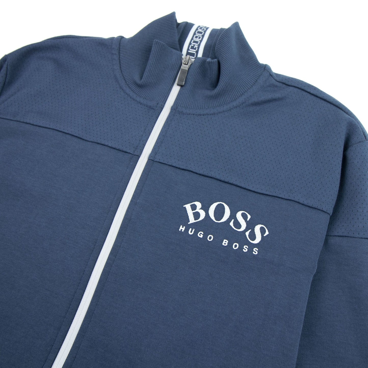 Hugo Boss Curved Logo Skaz Win Zip Up Sweat