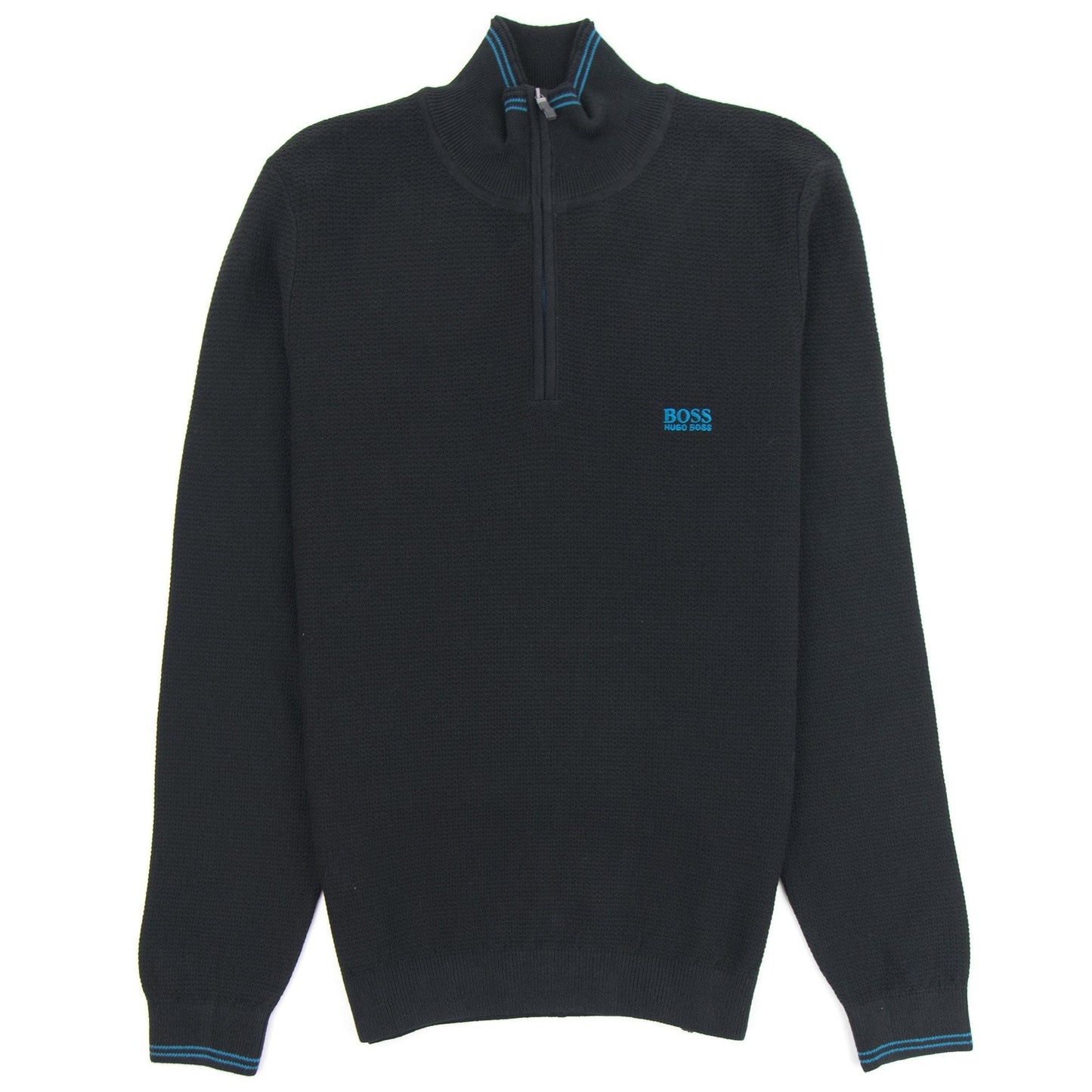 Hugo Boss Small Logo Quarter Zip Sweatshirt 001 Black